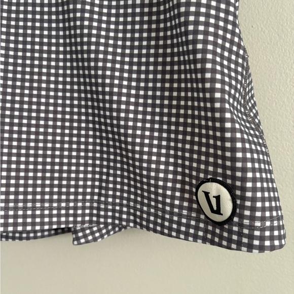 Vuori Skirt Volley Skort Womens Small Gingham Tennis Golf Built In Shorts VW3005 - Picture 2 of 8